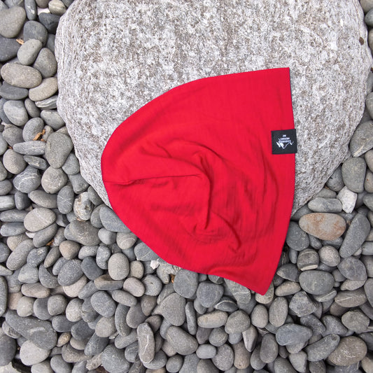 Standard Beanie -Petrol/Red