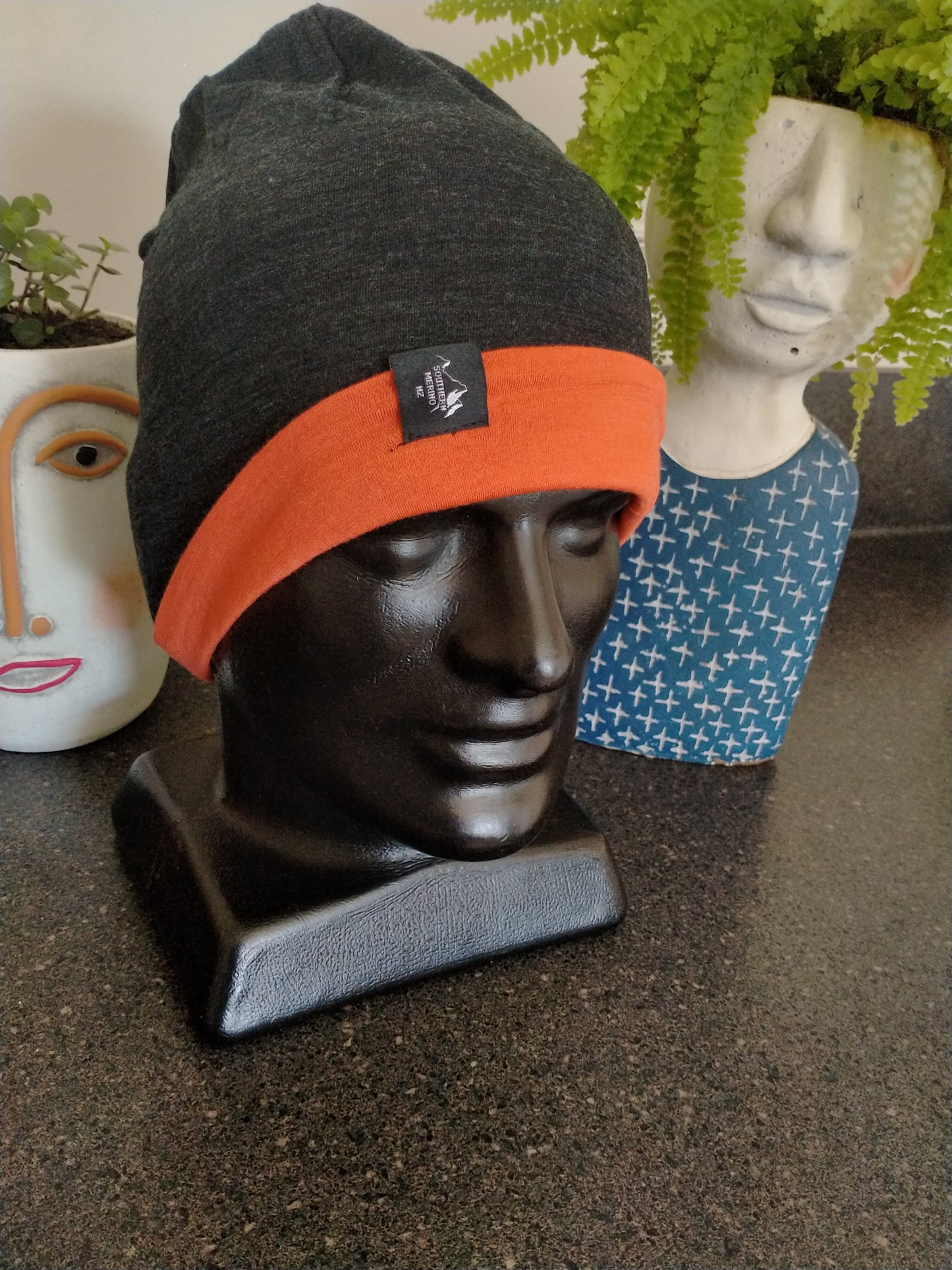 Slouch Beanie - Navy/Copper