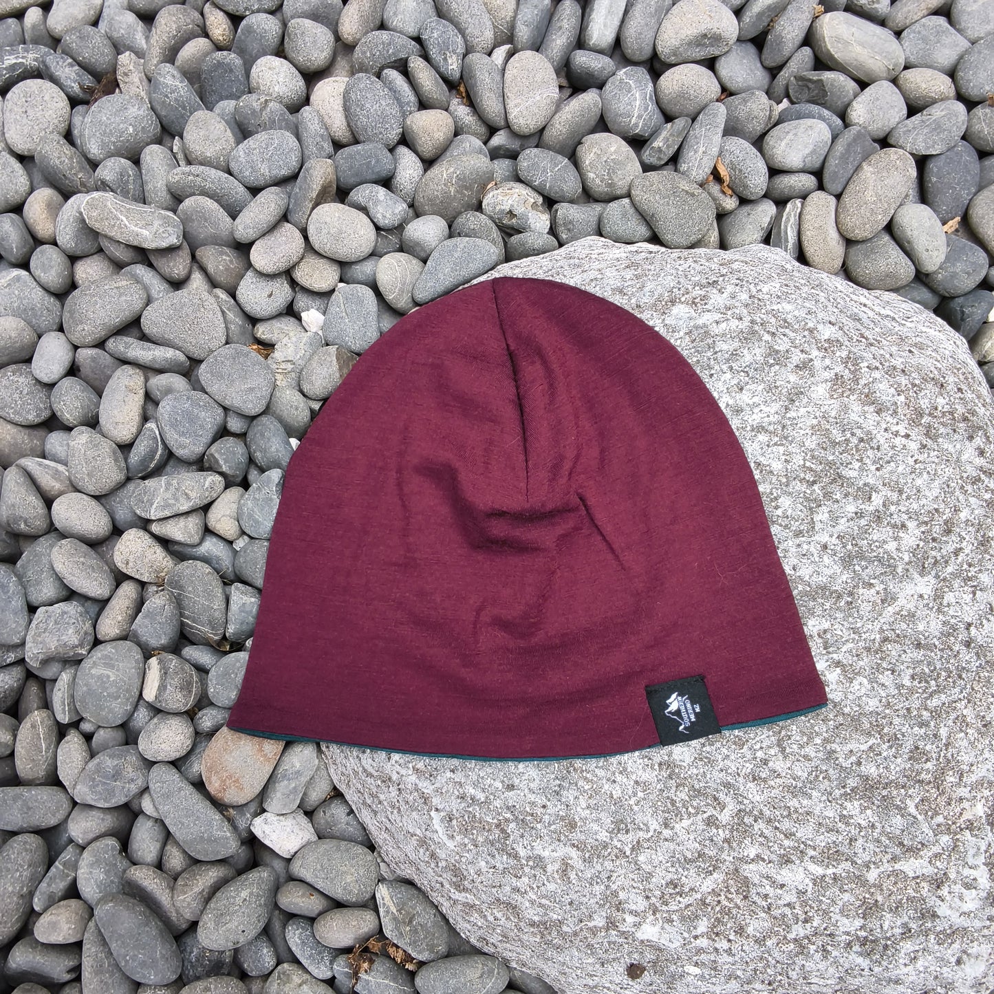Standard Beanie - Petrol/Mulberry