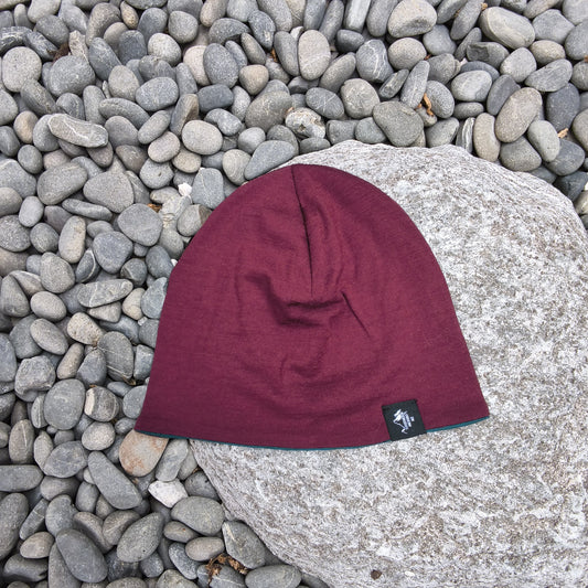 Standard Beanie - Maroon/Whiskey