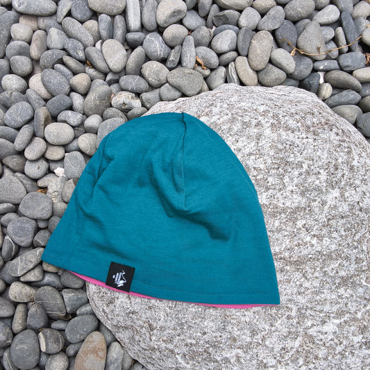 Standard Beanie - Pink/Petrol