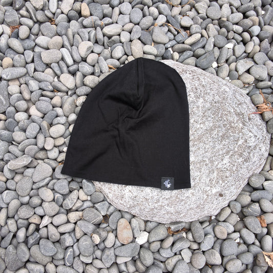 Slouch Beanie - Black/Black