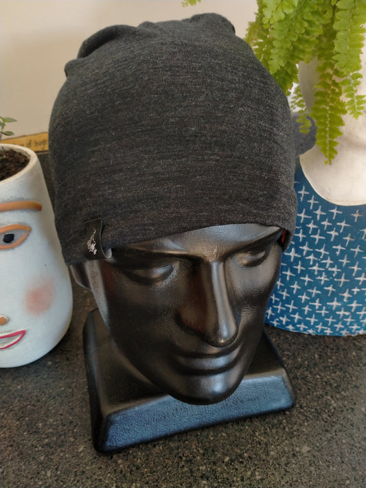 Slouch Beanie - Charcoal/Charcoal
